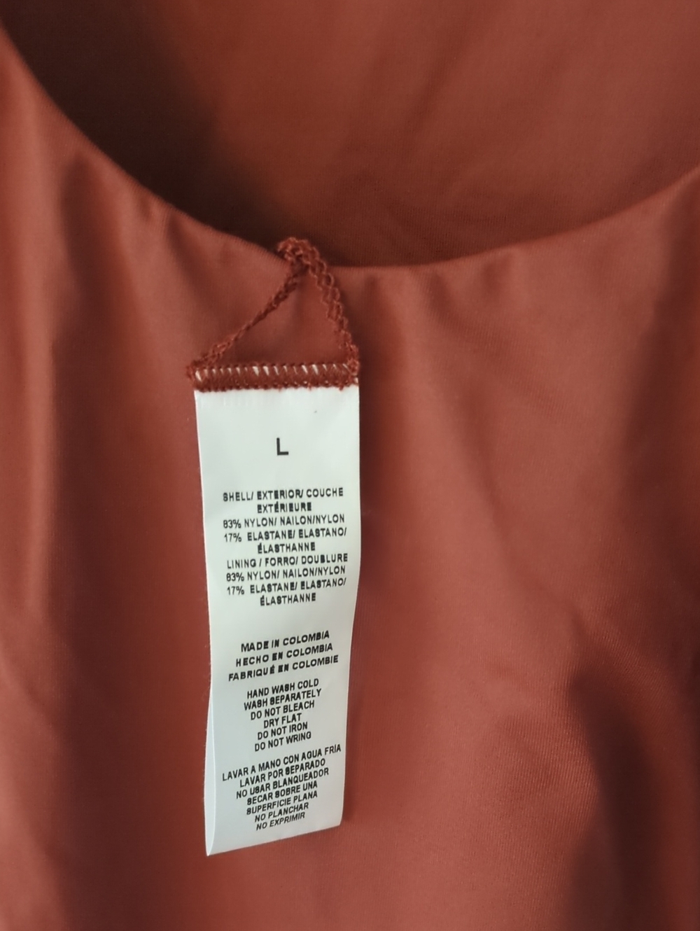 Vitamin A Classic Brown Square Neckline One-Piece Swimsuit - Women Swim Sz L - Picture 5 of 6
